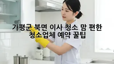 가평군 북면 이사 청소, 맘 편한 청소업체 예약 꿀팁 🏡✨